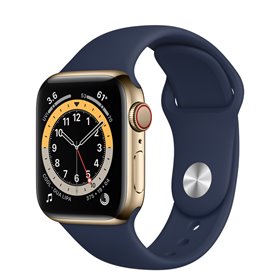 APPLE Apple Watch Series 6 40mm LTE Gold SS Stainless Steel | Deep Navy Sport Band