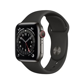 APPLE Apple Watch Series 6 40mm LTE Graphite SS Stainless Steel | Black Sport Band