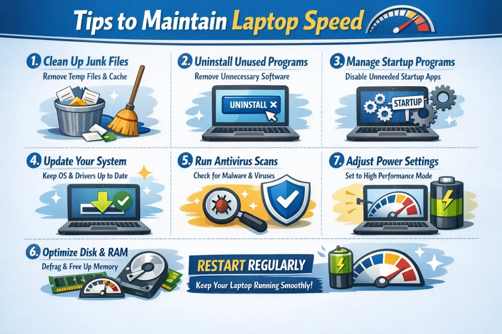 Tips to Maintain Laptop Speed