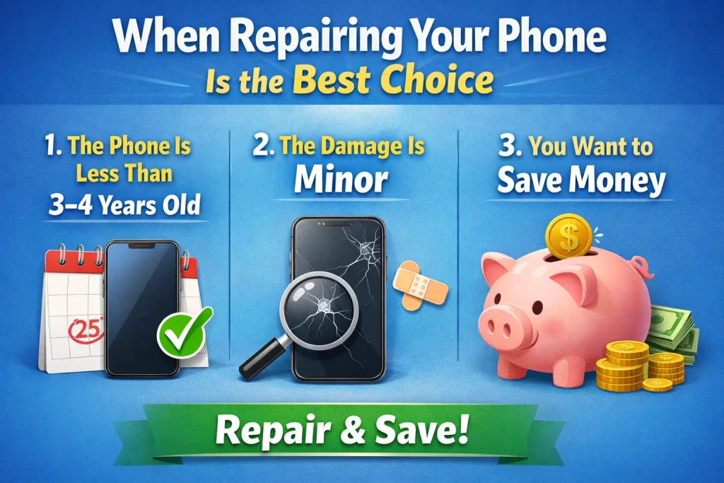 visual representation of When Repairing Your Phone Is the Best Choice