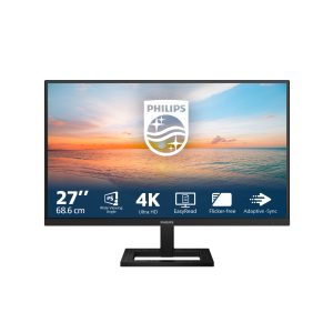 Philips 27E1N1900AE - 1000 Series - LED monitor - 27" - 3840 x 2160 4K UHD (2160p) @ 60 Hz - IPS - 350 cd/m² - 1000:1 - HDR10 - 4 ms - 2xHDMI, USB-C - speakers - black