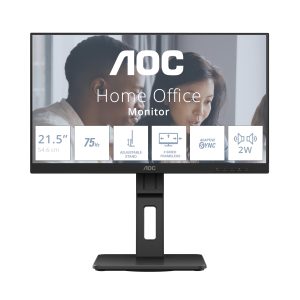 AOC 22E2UMF - LED monitor - 22" (21.5" viewable) - 1920 x 1080 Full HD (1080p) @ 75 Hz - VA - 3000:1 - HDMI, VGA, DisplayPort - speakers - black