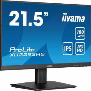 iiyama ProLite XU2293HS-B6 - LED monitor - 22" - 1920 x 1080 Full HD (1080p) @ 100 Hz - IPS - 300 cd/m² - 1000:1 - 1 ms - HDMI, DisplayPort - speakers - black, matte