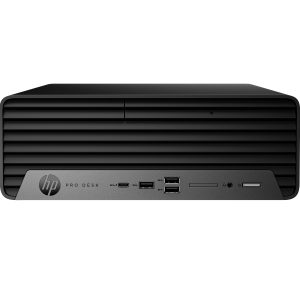 HP Pro 400 G9 - Mini Core i3 13100T / up to 4.2 GHz - RAM 8 GB - SSD 256 GB - NVMe - UHD Graphics 730 - Gigabit Ethernet, IEEE 802.11ax (Wi-Fi 6E), Bluetooth 5.3 - Win 11 Pro - monitor: none - keyboard: UK - Smart Buy - with HP Wolf Pro Security Edition (