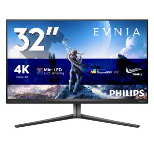 Philips Evnia 6000 32M2N6800M - LED monitor - gaming - 32" (31.5" viewable) - 3840 x 2160 4K UHD (2160p) @ 144 Hz - IPS - 1250 cd/m² - 1000:1 - DisplayHDR 1000 - 1 ms - 2xHDMI, DisplayPort - dark slate