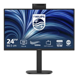 Philips 24B2N3200JH - 3000 Series - LED monitor - 24" (23.8" viewable) - 1920 x 1080 Full HD (1080p) @ 120 Hz - IPS - 1500:1 - HDMI, VGA, DisplayPort - speakers - black