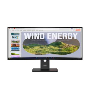 Lenovo ThinkVision T34WD-40 - LED monitor - curved - 34" - 3440 x 1440 UWQHD @ 120 Hz - VA - 300 cd/m² - 3000:1 - HDR10 - 4 ms - HDMI, DisplayPort, USB-C - eclipse black