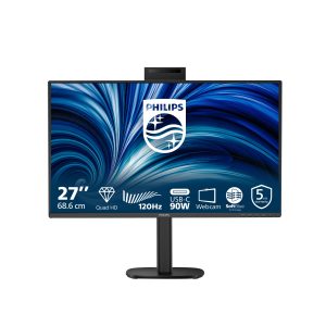 Philips 27B2U3601H - 3000 Series - LED monitor - 27" - 2560 x 1440 QHD @ 120 Hz - IPS - 350 cd/m² - 1500:1 - 4 ms - HDMI, DisplayPort, USB-C - speakers - black