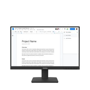 Lenovo ThinkVision S22-4e - LED monitor - 1920 x 1080 Full HD (1080p) @ 100 Hz - IPS - 250 cd/m² - 1300:1 - 4 ms - HDMI, VGA - raven black