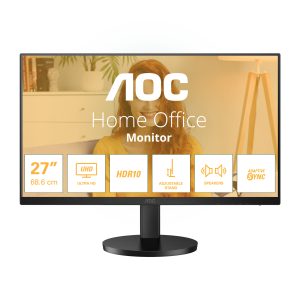 AOC U27B3AF - LED monitor - 27" - 3840 x 2160 4K UHD (2160p) @ 60 Hz - IPS - 350 cd/m² - 1000:1 - HDR10 - 4 ms - 2xHDMI, DisplayPort - speakers - black