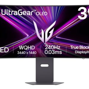 LG UltraGear 39GX900A-B - OLED monitor - gaming - curved - 39" - 3440 x 1440 UWQHD @ 240 Hz - 1300 cd/m² - 1500000:1 - DisplayHDR 400 True Black - 0.03 ms - 2xHDMI, DisplayPort, USB-C - speakers - black