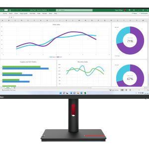 Lenovo ThinkVision T32h-30 - LED monitor - 31.5" - 2560 x 1440 WQHD @ 60 Hz - IPS - 350 cd/m² - 1000:1 - 4 ms - HDMI, DisplayPort, USB-C - raven black