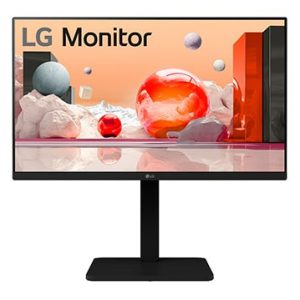 LG 24BA450-B - LED monitor - 24" (23.8" viewable) - 1920 x 1080 Full HD (1080p) @ 100 Hz - IPS - 250 cd/m² - 1300:1 - 5 ms - HDMI, VGA, DisplayPort - speakers