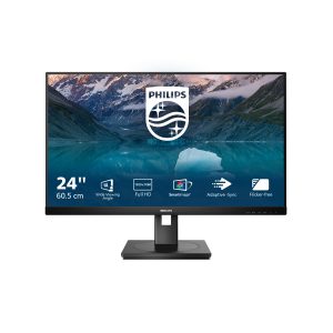 Philips 242S9JML - S Line - LED monitor - 24" (23.8" viewable) - 1920 x 1080 Full HD (1080p) @ 75 Hz - VA - 300 cd/m² - 3000:1 - 4 ms - HDMI, VGA, DisplayPort - speakers - black