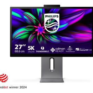Philips Brilliance 27E3U7903 - 7000 Series - LED monitor - USB - 27" - 5120 x 2880 5K Ultra HD (2880p) @ 70 Hz - IPS - 500 cd/m² - 2000:1 - DisplayHDR 600 - 4 ms - Thunderbolt 4, HDMI - speakers - space grey