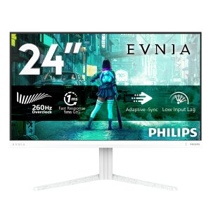 Philips Evnia 3000 24M2N3201P - LED monitor - gaming - 24" (23.8" viewable) - 1920 x 1080 Full HD @ 240 Hz - Fast IPS - 300 cd/m² - 1000:1 - HDR10 - 0.3 ms - HDMI, DisplayPort - white