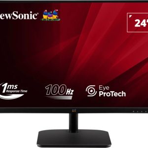 ViewSonic VA2432-MHD-3 - LED monitor - 24" (23.8" viewable) - 1920 x 1080 Full HD (1080p) @ 75 Hz - IPS - 250 cd/m² - 1300:1 - 1 ms - HDMI, VGA, DisplayPort - speakers