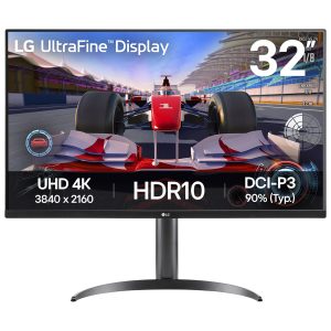 LG UltraFine 32UR500K-B - LED monitor - 32" (31.5" viewable) - 3840 x 2160 4K UHD (2160p) @ 60 Hz - VA - 250 cd/m² - 3000:1 - HDR10 - 4 ms - 2xHDMI, DisplayPort - speakers - black