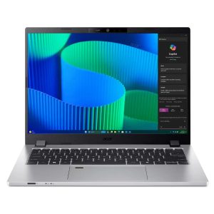 Acer TravelMate P2 14 TMP214-56-TCO - Intel Core 5 - 120U / up to 5 GHz - Win 11 Pro - Intel Graphics - 8 GB RAM - 256 GB SSD NVMe - 14" IPS 1920 x 1200 - Gigabit Ethernet - Wi-Fi 6E, Bluetooth - pure silver - kbd: UK