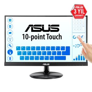 ASUS VT229H - LED monitor - 21.5" (22" viewable) - touchscreen - 1920 x 1080 Full HD (1080p) - IPS - 250 cd/m² - 1000:1 - 5 ms - HDMI, VGA - speakers - black