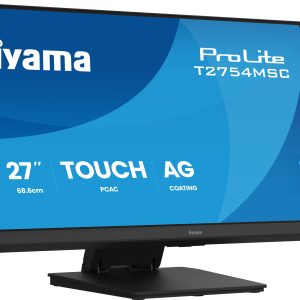 iiyama ProLite T2754MSC-B2AG - LED monitor - 27" - touchscreen - 1920 x 1080 Full HD (1080p) @ 83 Hz - IPS - 300 cd/m² - 1000:1 - 4 ms - HDMI, VGA - speakers - black, matte