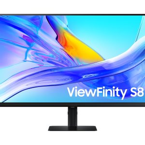 Samsung ViewFinity S8 S27D800UAU - S80UD Series - LED monitor - USB - 27" - 3840 x 2160 4K UHD (2160p) @ 60 Hz - IPS - 350 cd/m² - 1000:1 - HDR10 - 5 ms - HDMI, DisplayPort, USB-C - black