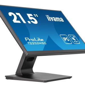 iiyama ProLite T2252MSC-B2 - LED monitor - 22" (21.5" viewable) - touchscreen - 1920 x 1080 Full HD (1080p) @ 60 Hz - IPS - 250 cd/m² - 1000:1 - 5 ms - HDMI, DisplayPort - speakers - black, matte finish