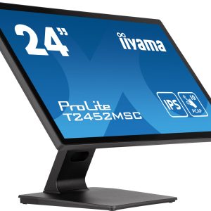 iiyama ProLite T2452MSC-B1 - LED monitor - 24" (23.8" viewable) - touchscreen - 1920 x 1080 Full HD (1080p) - IPS - 400 cd/m² - 1000:1 - 14 ms - HDMI, DisplayPort, 2xUSB-C - speakers - matte black