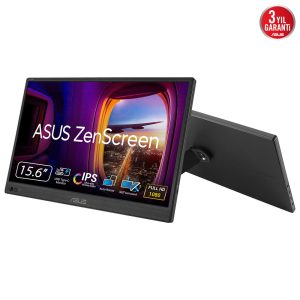 ASUS ZenScreen MB169CK - LED monitor - 16" (15.6" viewable) - portable - 1920 x 1080 Full HD (1080p) @ 60 Hz - IPS - 250 cd/m² - 1000:1 - 5 ms - Mini HDMI, 2xUSB-C - black
