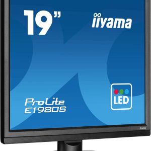 iiyama ProLite E1980S-B1 - LED monitor - 19" - 1280 x 1024 @ 75 Hz - TN - 250 cd/m² - 1000:1 - 3 ms - HDMI, DisplayPort - speakers - matte black