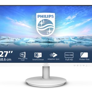 Philips V-line 271V8AW - LED monitor - 27" - 1920 x 1080 Full HD (1080p) @ 75 Hz - IPS - 250 cd/m² - 1000:1 - 4 ms - HDMI, VGA - speakers - textured white