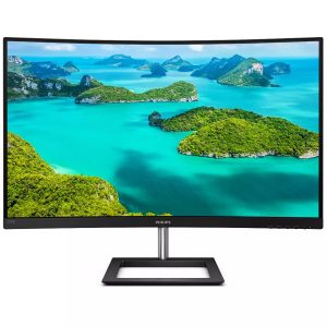 Philips E-line 322E1C - LED monitor - curved - 32" (31.5" viewable) - 1920 x 1080 Full HD (1080p) @ 75 Hz - VA - 250 cd/m² - 3000:1 - 4 ms - HDMI, VGA, DisplayPort - textured black
