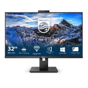 Philips Brilliance P-line 326P1H - LED monitor - 32" - 2560 x 1440 QHD @ 75 Hz - IPS - 350 cd/m² - 1000:1 - 4 ms - 2xHDMI, DisplayPort, USB-C - speakers - black texture