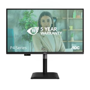 AOC Professional Q27P4U - LED monitor - 27" - 2560 x 1440 QHD @ 120 Hz - IPS - 1500:1 - 4 ms - 2xHDMI, DisplayPort, USB-C - speakers - black