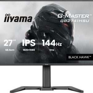iiyama G-MASTER Black Hawk GB2741HSU-B1 - LED monitor - gaming - 27" - 1920 x 1080 Full HD (1080p) @ 144 Hz - IPS - 350 cd/m² - 1500:1 - 1 ms - HDMI, DisplayPort - speakers - black, matte