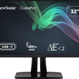 ViewSonic ColorPro VP3256-4K - LED monitor - 32" (31.5" viewable) - 3840 x 2160 4K UHD (2160p) @ 60 Hz - IPS - 350 cd/m² - 1000:1 - 5 ms - 2xHDMI, DisplayPort, USB-C - speakers