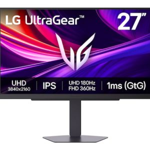 LG UltraGear 27G810A-B - G810A Series - LED monitor - gaming - 27" - 3840 x 2160 4K UHD (2160p) @ 180 Hz - IPS - 400 cd/m² - 1000:1 - DisplayHDR 400 - 1 ms - 2xHDMI, DisplayPort