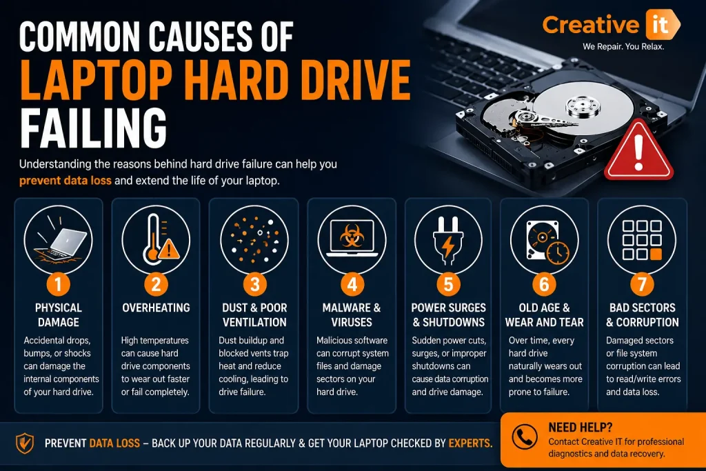 laptop hard drive failing