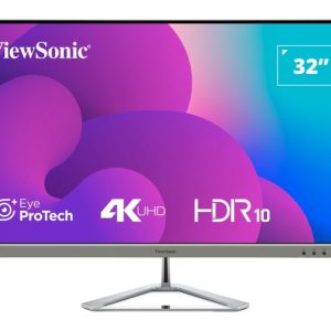ViewSonic VX3276-4K-MHD-2 - LED monitor - 32" (31.5" viewable) - 3840 x 2160 4K @ 60 Hz - VA - 300 cd/m² - 3000:1 - HDR10 - 4 ms - 2xHDMI, DisplayPort, Mini DisplayPort - speakers