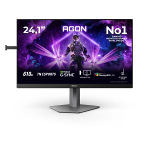 AOC AGON PRO AG246FK6 - AG6 Series - LED monitor - gaming - 24" - 1920 x 1080 Full HD (1080p) @ 600 Hz - Ultra-Fast TN eSports - 500 cd/m² - 1000:1 - DisplayHDR 400 - 0.5 ms - 2xHDMI, DisplayPort - black