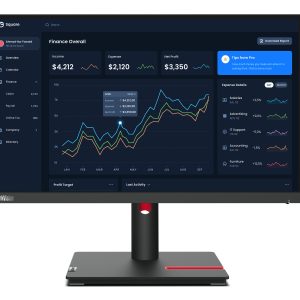 Lenovo ThinkVision T22i-30 - LED monitor - 21.5" - 1920 x 1080 Full HD (1080p) @ 60 Hz - IPS - 250 cd/m² - 1000:1 - 4 ms - HDMI, VGA, DisplayPort - raven black