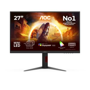 AOC Gaming U27G4XM - LED monitor - gaming - 27" - 3840 x 2160 4K UHD (2160p) @ 160 Hz - Fast IPS - 1000 cd/m² - 1000:1 - DisplayHDR 1000 - 1 ms - 2xHDMI, DisplayPort - black, red