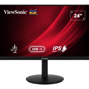 ViewSonic VG2409-MHDU-2 - LED monitor - 24" (23.8" viewable) - 1920 x 1080 Full HD (1080p) @ 100 Hz - IPS - 350 cd/m² - 1300:1 - 4 ms - HDMI, DisplayPort, USB-C - speakers