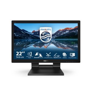 Philips B Line 222B9T - LED monitor - 22" (21.5" viewable) - touchscreen - 1920 x 1080 Full HD (1080p) @ 60 Hz - VA - 3000:1 - HDMI, DVI-D, VGA, DisplayPort - speakers - black