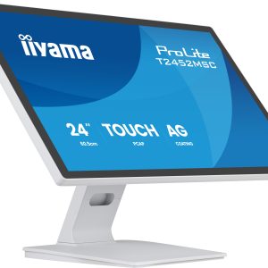 iiyama ProLite T2452MSC-W1AG - LED monitor - 24" (23.8" viewable) - touchscreen - 1920 x 1080 Full HD (1080p) - IPS - 400 cd/m² - 1000:1 - 5 ms - HDMI, DisplayPort - speakers - white