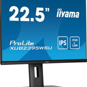iiyama ProLite XUB2395WSU-B5 - LED monitor - 23" (22.5" viewable) - 1920 x 1200 WUXGA @ 75 Hz - IPS - 250 cd/m² - 1000:1 - 4 ms - HDMI, VGA, DisplayPort - speakers - black, matte