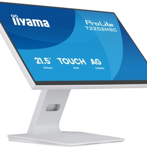 iiyama ProLite T2252MSC-W2AG - LED monitor - 21.5" (18.7" viewable) - touchscreen - 1920 x 1080 Full HD (1080p) @ 100 Hz - IPS - 250 cd/m² - 1000:1 - 5 ms - HDMI, DisplayPort - speakers - white, matte