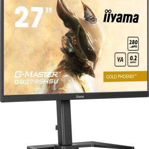 iiyama G-MASTER Gold Phoenix GB2795HSU-B1 - LED monitor - 27" - 1920 x 1080 Full HD (1080p) @ 280 Hz - VA - 300 cd/m² - 4000:1 - HDR10 - 0.2 ms - HDMI, DisplayPort - speakers - matte black