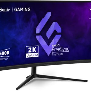 ViewSonic VX3418C-2K - LED monitor - gaming - 34" - 3440 x 1440 UWQHD @ 180 Hz - VA - 250 cd/m² - 4000:1 - HDR10 - 1 ms - 2xHDMI, 2xDisplayPort - speakers