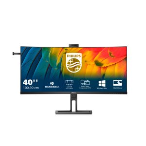 Philips 40B1U6903CH - 6000 Series - LED monitor - curved - USB - 39.7" - 5120 x 2160 WUHD @ 75 Hz - IPS - 300 cd/m² - 1000:1 - HDR10 - 4 ms - Thunderbolt 4, 2xHDMI, DisplayPort - speakers - textured black